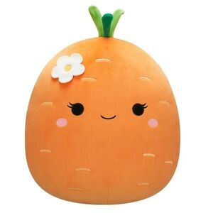 Squishmallows 16” Caroleena the Carrot with White Flower - Ultra Soft Easter NEW